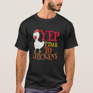 Camiseta Sim, eu falo com galinhas Sarcástico Dito engraçad
