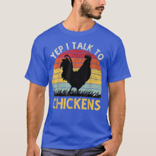 Camiseta Sim, Eu Falo Com Galinhas Vintage Fazenda Engraçad