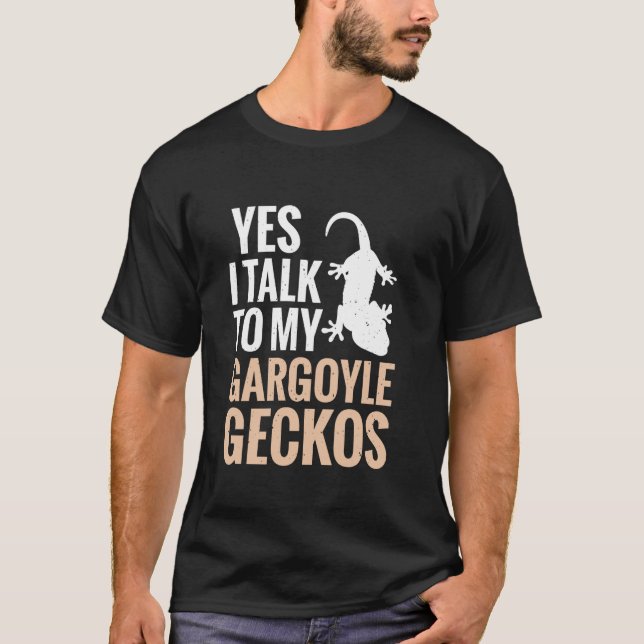 Camiseta Sim, eu falo com meus lagartos-gárgula (Frente)