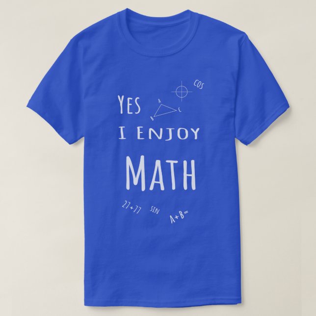 Camiseta Sim, eu gosto de matemática4 (Frente do Design)