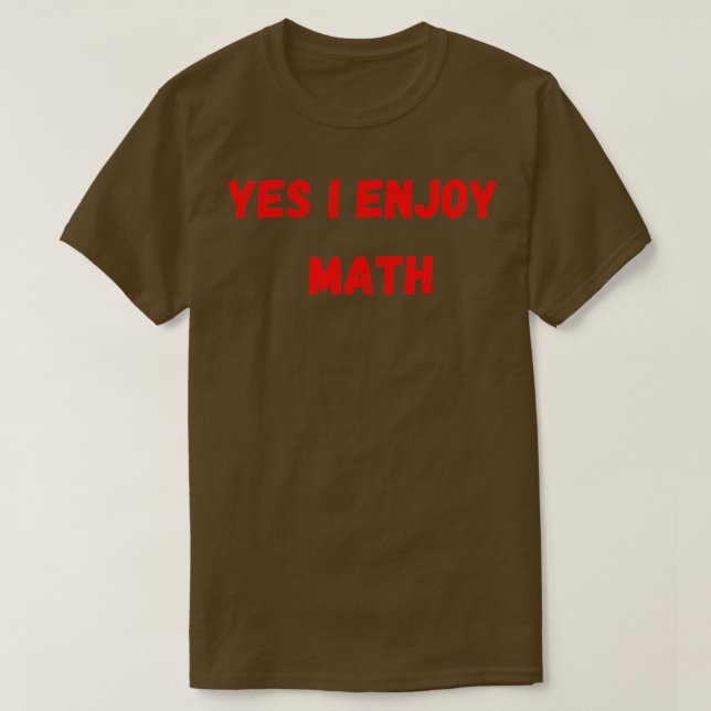Camiseta sim eu gosto de matemática 2 (Frente do Design)