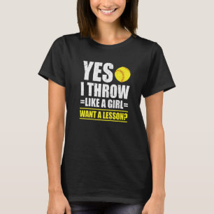 Camiseta Sim, Eu Jogo Como Uma Garota Quer Uma Lição Camise