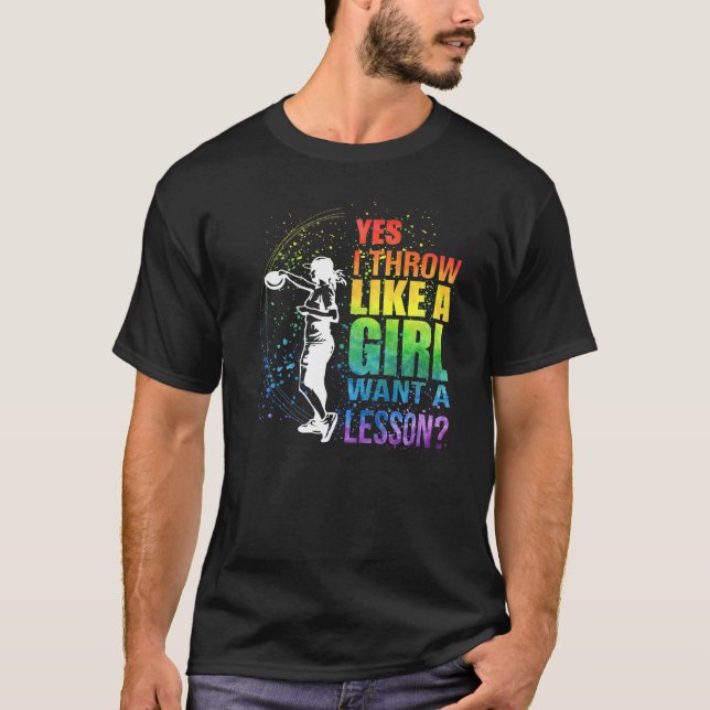 Camiseta Sim, Eu Jogo Como Uma Garota Quer Uma Lição De Gol (Frente)