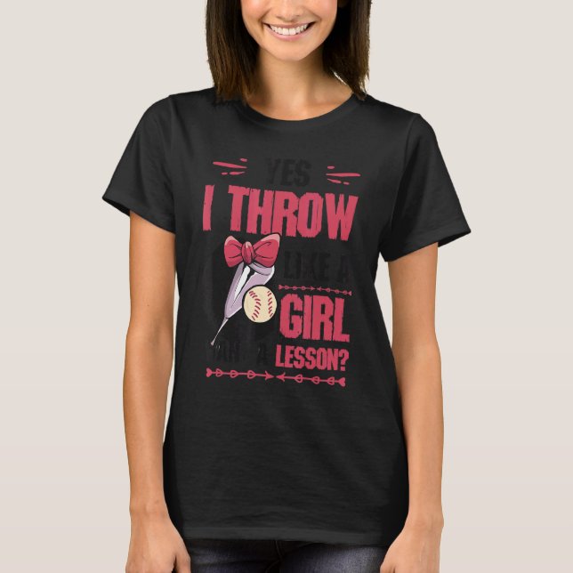 Camiseta Sim, Eu Jogo Como Uma Garota Quer Uma Lição De Moç (Frente)