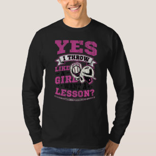 Camiseta Sim, Eu Jogo Como Uma Garota Quer Uma Lição De Moç