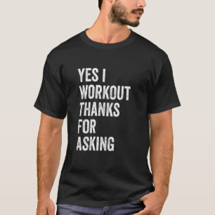 Camiseta Sim Eu Me Exercito - Dito de Levantamento de Peso,