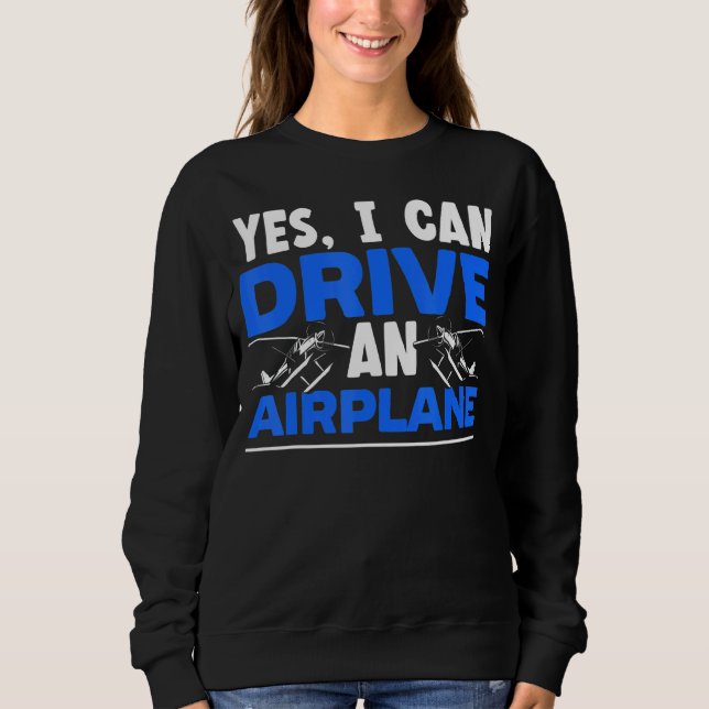 Camiseta Sim, Eu Posso Dirigir Um Avião Piloto Aviator Sk (Frente)