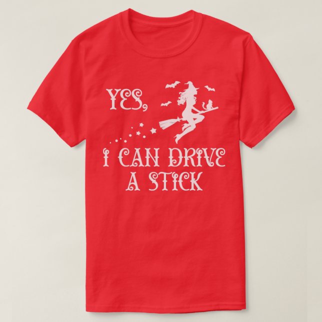 Camiseta Sim, Eu Posso Dirigir Um Pau De Figurino De Hallow (Frente do Design)
