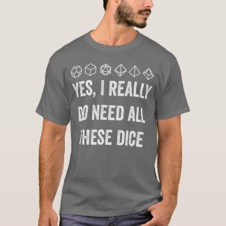 Camiseta Sim, eu realmente preciso de todos esses dados, jo