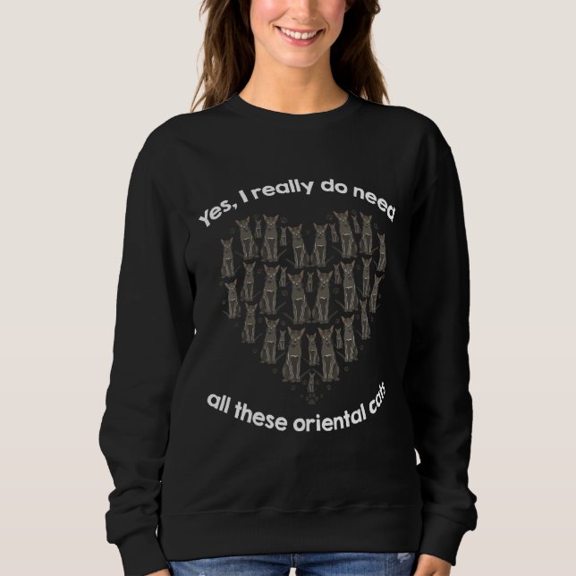 Camiseta Sim, eu realmente preciso de todos esses gatos ori (Frente)