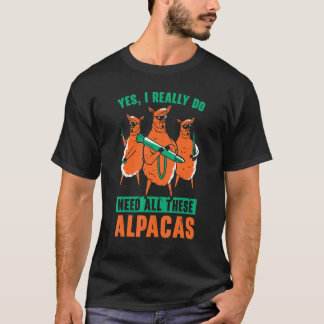Camiseta Sim, Eu Realmente Preciso Desses Alpacas Llama