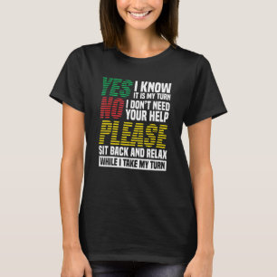 Camiseta Sim eu sei que é minha vez tabuleiro jogo de tabul