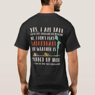 Camiseta Sim, eu sou alto, Piada de pessoas altas