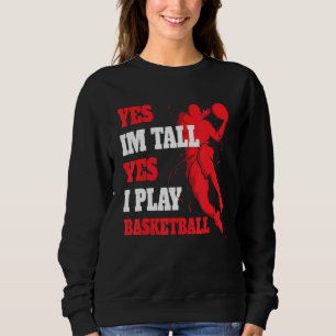 Camiseta Sim, Eu Sou Alto Sim Eu Jogo Jogador De Basquete B