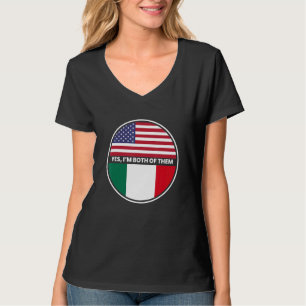 Camiseta Sim, Eu Sou Ambos Bandeira Do México Dos Eua