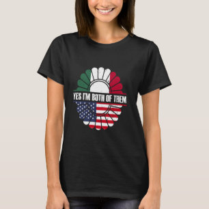Camiseta Sim, eu sou ambos Estados Unidos América México AM