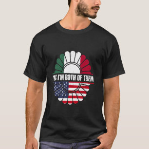 Camiseta Sim, eu sou ambos Estados Unidos América México AM