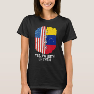 Camiseta Sim, eu sou ambos meio americano metade da Venezue