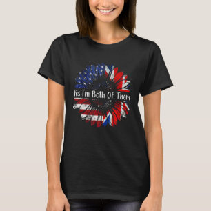 Camiseta Sim, eu sou ambos meio americanos meio-DN inglês