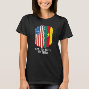 Camiseta Sim, eu sou ambos, metade americano, metade camaro