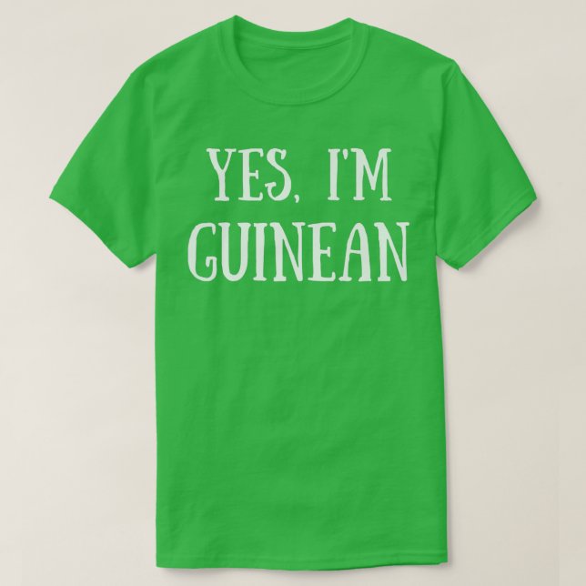 Camiseta Sim, eu sou guineense Guiné (Frente do Design)