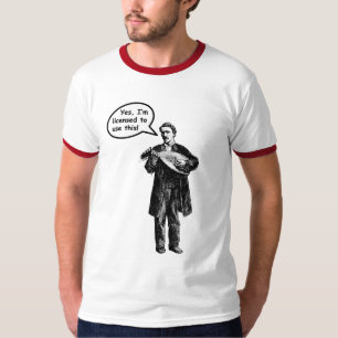 Camiseta Sim, eu sou licenciado para usar este (o bandolim)