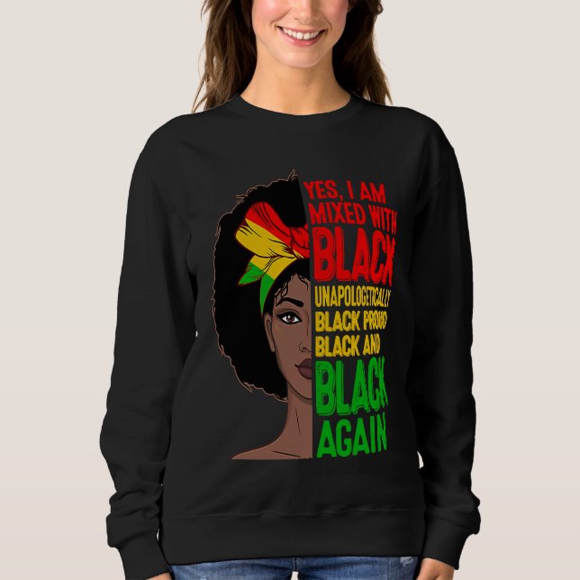Camiseta Sim, Eu Sou Misturado Com Mulheres Negras História (Frente)