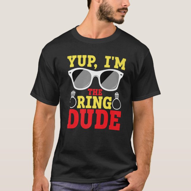 Camiseta Sim, eu sou o Ring Dude Ring Bearer (Frente)