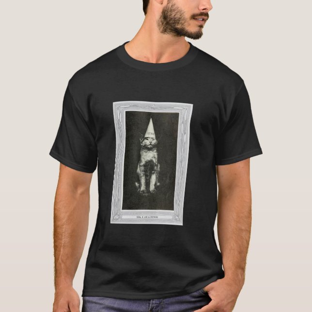 Camiseta Sim, eu sou um burro - Imagem de gato velho (Frente)