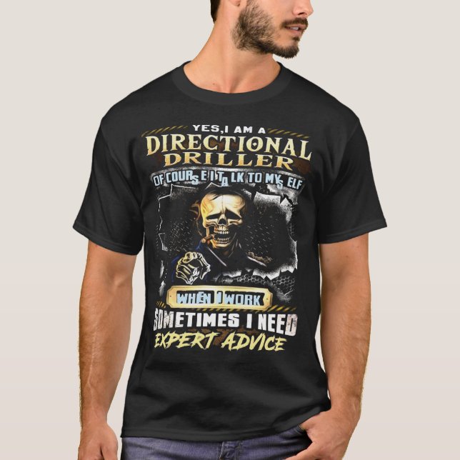 Camiseta sim eu sou um perfurador direcional naturalmente (Frente)