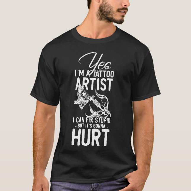 Camiseta Sim, Eu Sou Um Tatuador Premium (Frente)