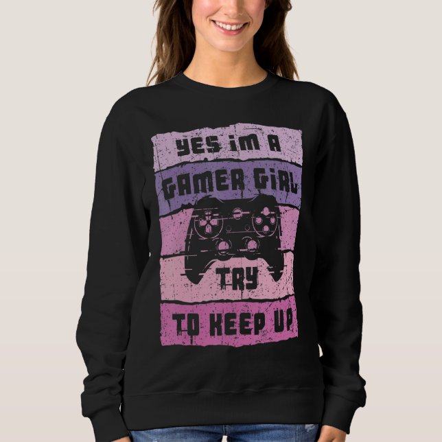 Camiseta Sim, eu sou uma garota de jogos Engraçada (Frente)
