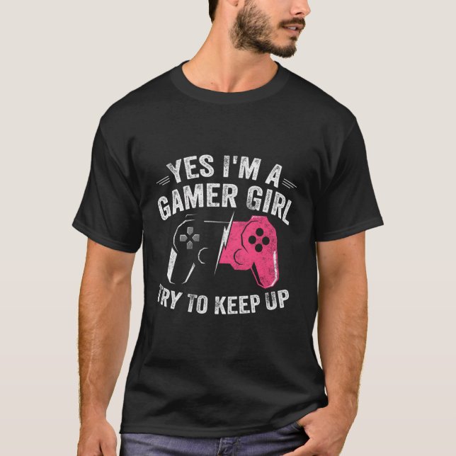 Camiseta Sim, Eu Sou Uma Garota Engraçada Jogadora De Vídeo (Frente)