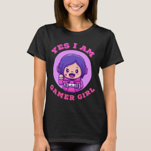 Camiseta Sim, Eu Sou Uma Garota Gamer Presente Fofo