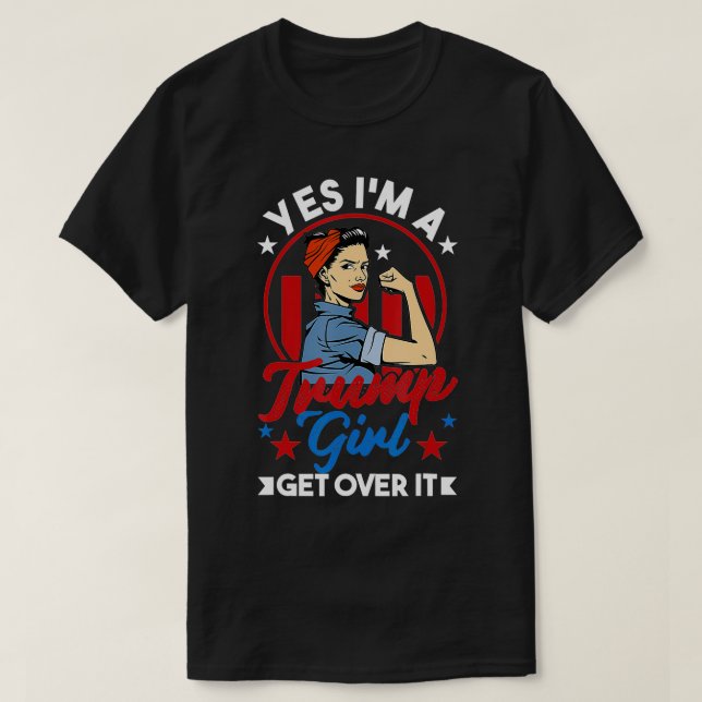 Camiseta Sim, Eu Sou Uma Garota Que Supera As Mulheres (Frente do Design)