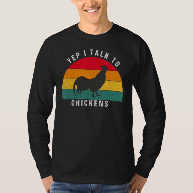 Camiseta Sim, Falo Com Galinhas Engraçadas (Frente)