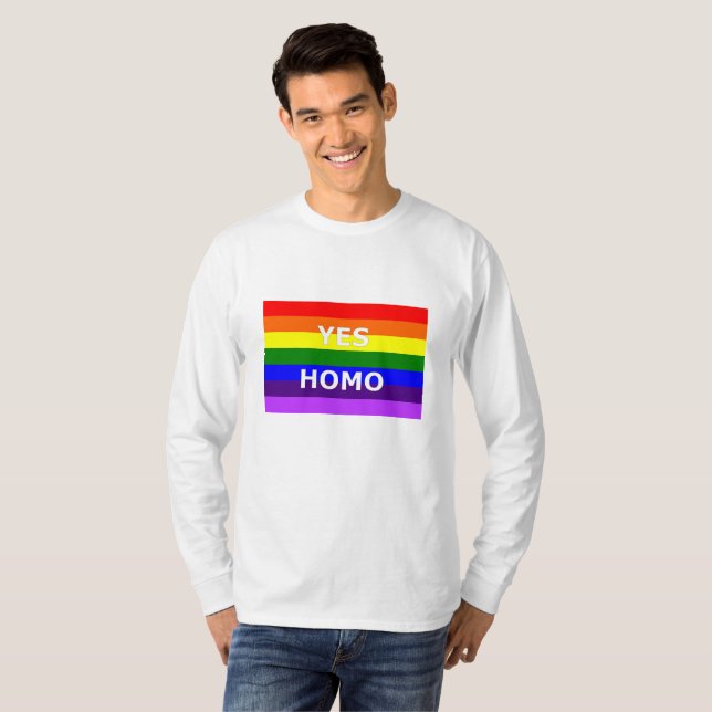 Camiseta Sim homo LGBT (Frente Completa)