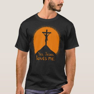 Camiseta Sim Jesus me ama crucificação boa Páscoa de sexta-