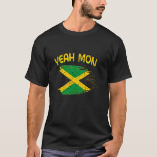 Camiseta Sim Mon Jamaica Flag Holiday Rasta Reggae Music G