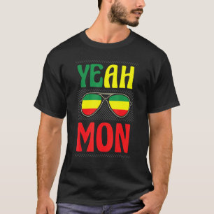 Camiseta Sim Mon Jamaican Por Um Design De Bandeira Naciona
