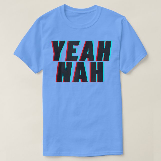 Camiseta Sim Nah australiano Aussie Slang  (Frente do Design)
