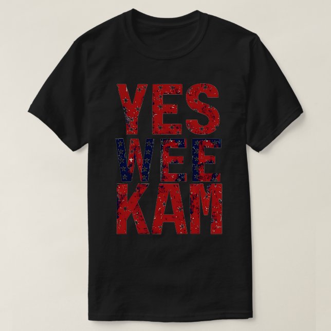 Camiseta Sim Nós Kam Kamala Hariss Partido Democrático 1 (Frente do Design)