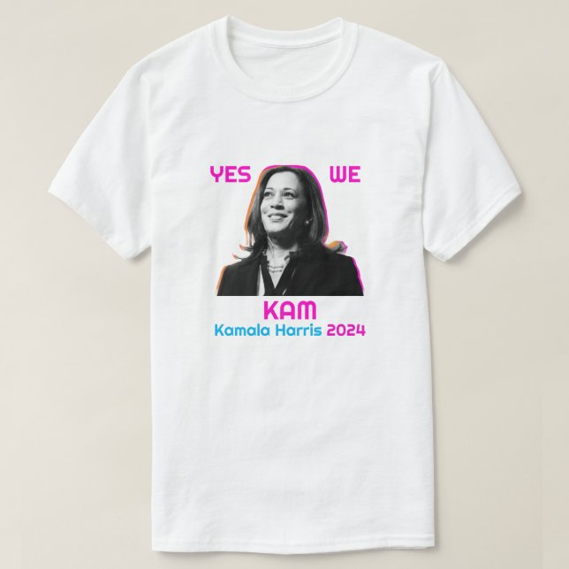 Camiseta Sim Nós, Kam Kamala Harris 2024 (Frente do Design)