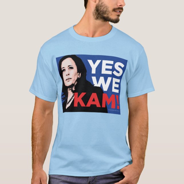 Camiseta Sim, nós KAM! Kamala Harris para Presidente (Frente)