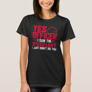 Camiseta Sim Oficial, Vi O Carro De Velocidade