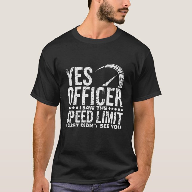 Camiseta Sim Oficial, vi o limite de velocidade (Frente)