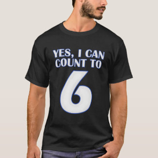 Camiseta Sim, Posso Contar Até 6 Beisebol