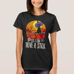 Camiseta Sim Posso Dirigir Um Gato Bruxa Halloween