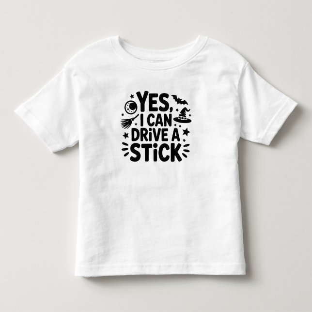 Camiseta Sim, Posso Dirigir um Manual – Bruxa Engraçada de  (Frente)