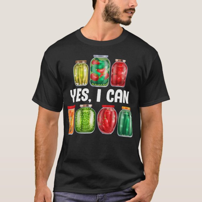 Camiseta Sim, Posso Engraçada Pedra De Canning Preservando  (Frente)
